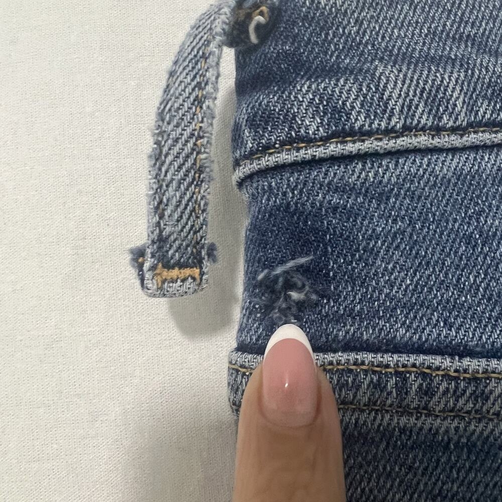 AGOLDE Pinch Waist Stovepipe Jeans Denim Size 30 Super High Rise Blue A165b - Picture 7 of 15
